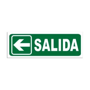 Cartel salida izquierda 15 x 40