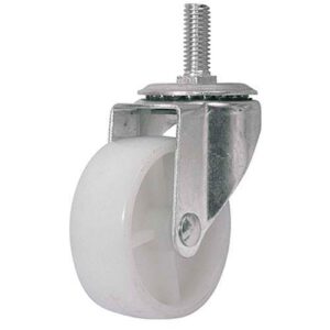 Rueda PP blanco 40 mm perno rosca 3/8"