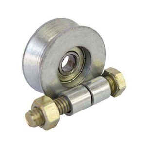 Rueda acero porton "V" 120 mm (ruleman)