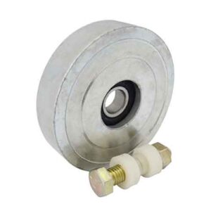 Rueda acero porton lisa 50 mm (ruleman)