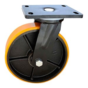 Rueda heavy hierro pu 250 mm base girat. 170 x 130 mm