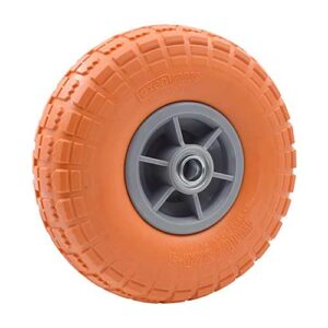 Rueda semi neum  250 mm naranja desplaz. (3.50-4") c/rodamiento 16 mm