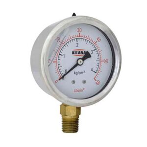 Manometro 63 mm c/ glicerina 20 kg = 300 lbs. rosca inf. 1/4"