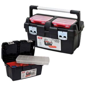 Caja mod. 600E asa de alum. c/ gavetero, bandeja y estuche (600x305x295 mm)